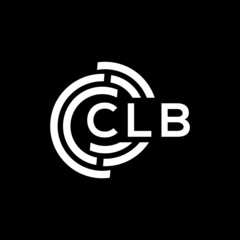 CLB letter logo design on black background. CLB creative initials letter logo concept. CLB letter design.