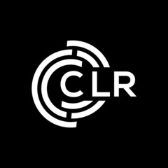 CLR letter logo design on black background. CLR creative initials letter logo concept. CLR letter design.
