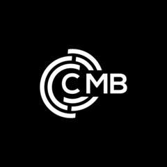 CMB letter logo design on black background. CMB creative initials letter logo concept. CMB letter design.