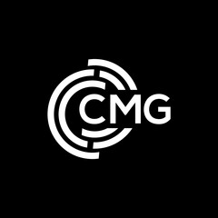 CMG letter logo design on black background. CMG creative initials letter logo concept. CMG letter design.