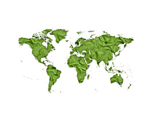 World Map  Earth Green Crispy Icon Logo Symbol illustration