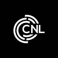 CNL letter logo design on black background. CNL creative initials letter logo concept. CNL letter design.