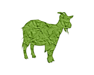 Goat Animal Green Crispy Icon Logo Symbol illustration