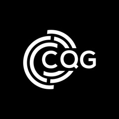 CQG letter logo design on black background. CQG creative initials letter logo concept. CQG letter design.