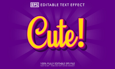 Cute 3d editable text effect