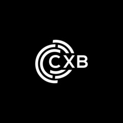 CXB letter logo design on black background. CXB creative initials letter logo concept. CXB letter design.