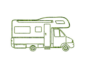 Bus van Green Crispy Icon Logo Symbol illustration