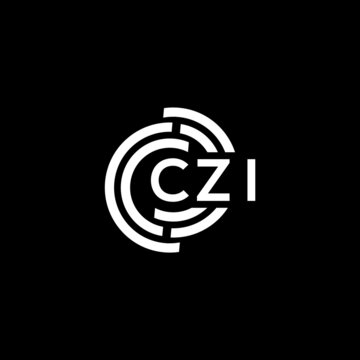 CZI letter logo design on black background. CZI creative initials letter logo concept. CZI letter design.