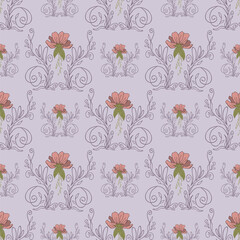 pattern, seamless composition, floral patterns