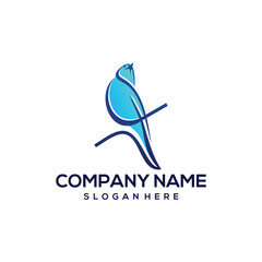 blue bird logo design