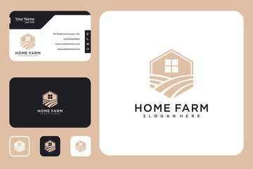 Modern home farm logo design logo design and business card