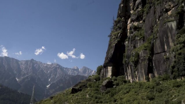 Huge and Beautiful jogini falls with rainbow, Manali, Himachal Pradesh
