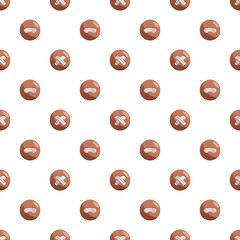 Seamless button pattern on a white background. It is perfect for packaging design, branding and sewing-themed websites.