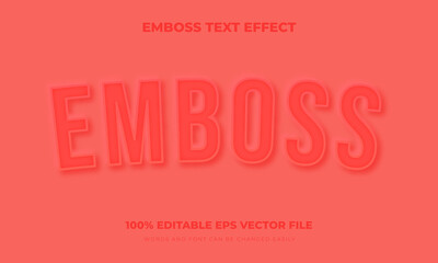 Emboss Text Effect . Editable Text Effect Emboss Style