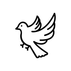 Black line icon for bird