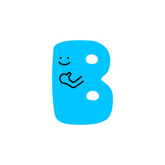 Illustration of blood type mascot characters (white background, vector, cut out)