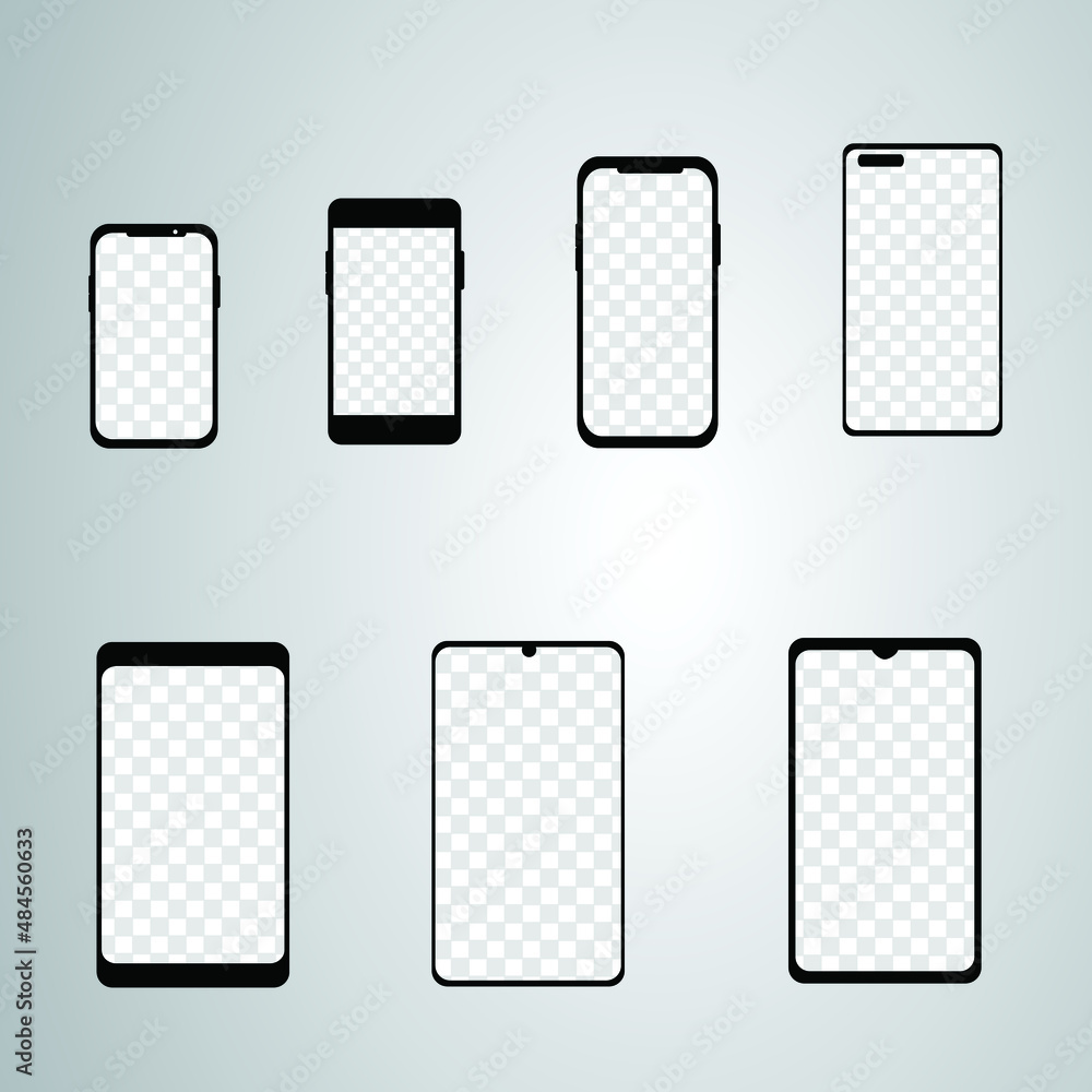 Poster handphone mockup and monitor random for your design and presentation bussenies and view apps