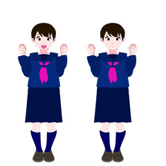 グッとするセーラー服の女学生