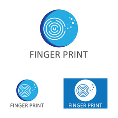 fingerprint icon, with simple and modern logo graphic art design.