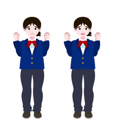 グッとするブレザーの女学生