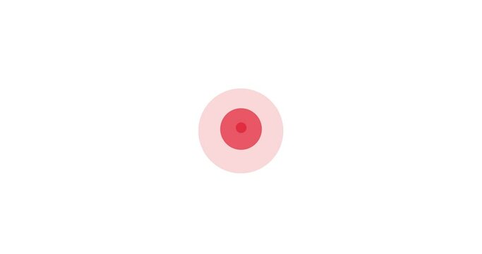 Simple 4k animation of pain area. Animation of red spot indication