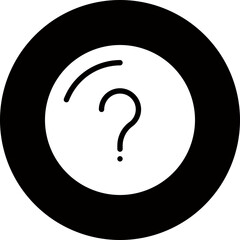 question mark glyph icon