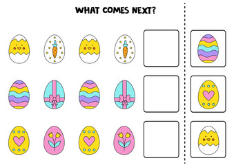 What comes next game with cute Easter eggs.