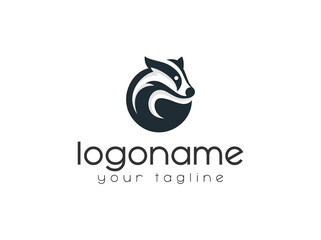 badger logo design vector template