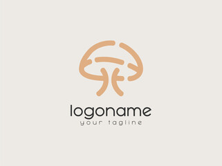 mushroom logo design vector template