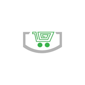 shopping cart image icon design vector