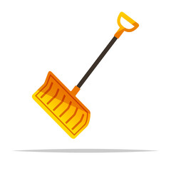 Snow shovel vector isolated illustration