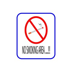  NO SMOKING LOGO DESIGN VECTOR