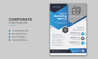 Digital marketing corporate business flyer template