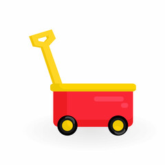 Cart kids toy cartoon ilustration