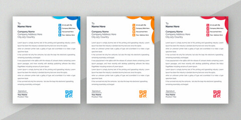 Obraz premium modern, minimal, creative, unique, Corporate and Company business Stationery Letterhead design
