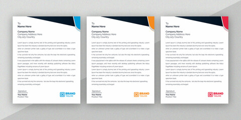 modern, minimal, creative, unique, Corporate and Company business Stationery Letterhead design