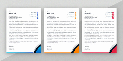 modern, minimal, creative, unique, Corporate and Company business Stationery Letterhead design