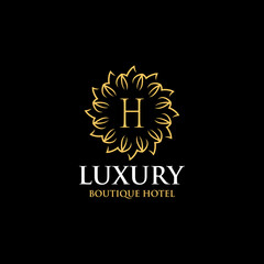 Golden Luxury Logo Design Vector Template
