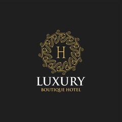 Golden Luxury Logo Design Vector Template
