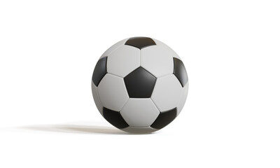 Soccer ball or football isolated on white background, 3D rendering.