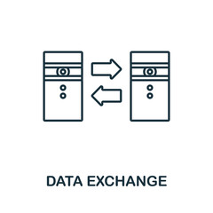 Data Exchange icon. Line element from project development collection. Linear Data Exchange icon sign for web design, infographics and more.