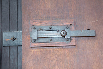 old metal lock door ancient gate protection