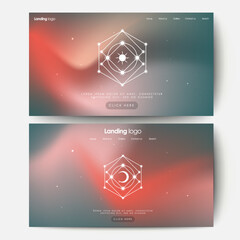 Page design inspiration with abstract background. Shades of a red gradient background pattern