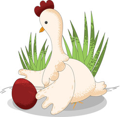 Chicken Easter Happy Holiday Eggs