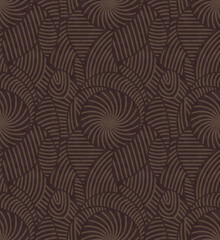 Seamless abstract geometric background Ornate interlacing curved stripes.