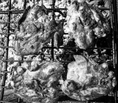 Photography to theme beautiful grilled chicken meat