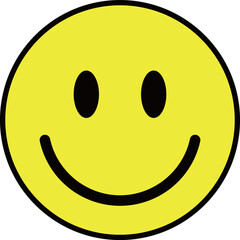 シンプルなスマイリーマークのイラスト