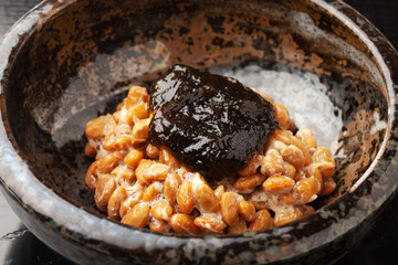 海苔の佃煮の納豆