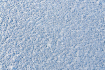 Natural snow texture. The surface of clean fresh snow. Snowy ground. Winter background with snow...