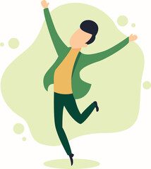Happy Businessman flat modern design